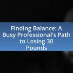 Finding Balance: A Busy Professional’s Path to Losing 30 Pounds
