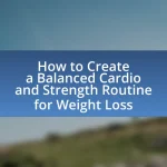 How to Create a Balanced Cardio and Strength Routine for Weight Loss