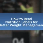 How to Read Nutrition Labels for Better Weight Management
