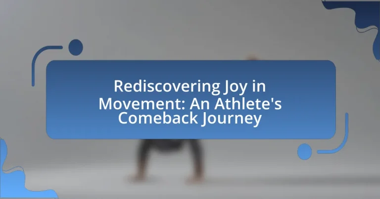 Rediscovering Joy in Movement: An Athlete’s Comeback Journey
