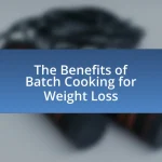 The Benefits of Batch Cooking for Weight Loss