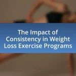 The Impact of Consistency in Weight Loss Exercise Programs