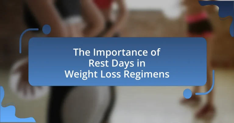 The Importance of Rest Days in Weight Loss Regimens