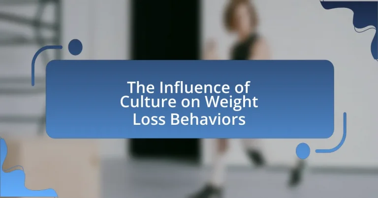 The Influence of Culture on Weight Loss Behaviors
