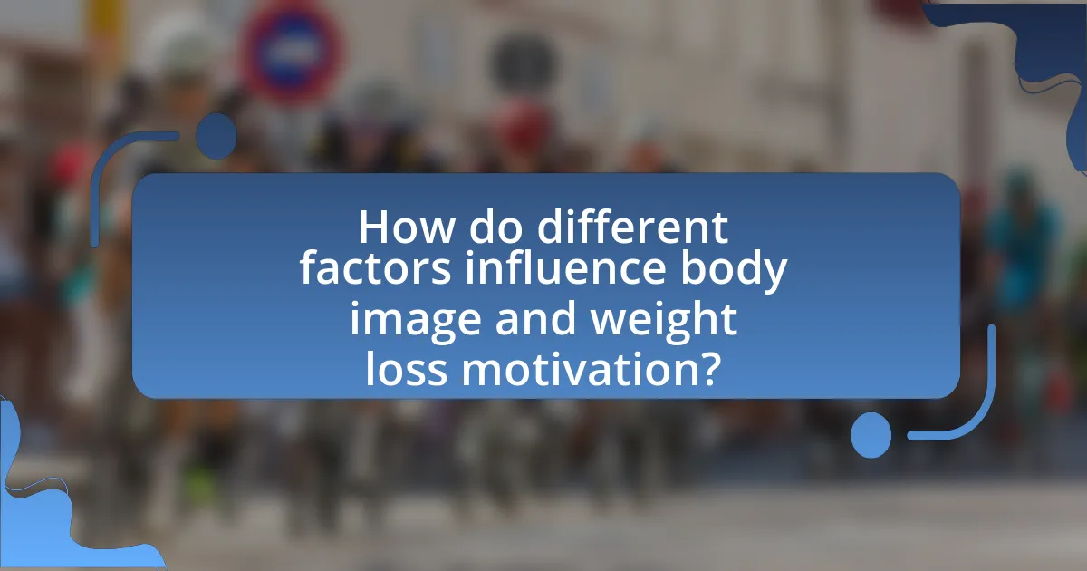 How do different factors influence body image and weight loss motivation?