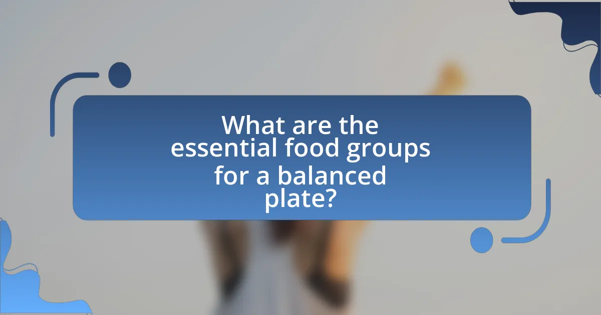 What are the essential food groups for a balanced plate?