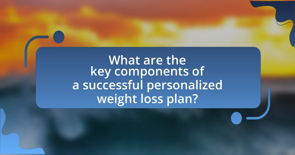 What are the key components of a successful personalized weight loss plan?