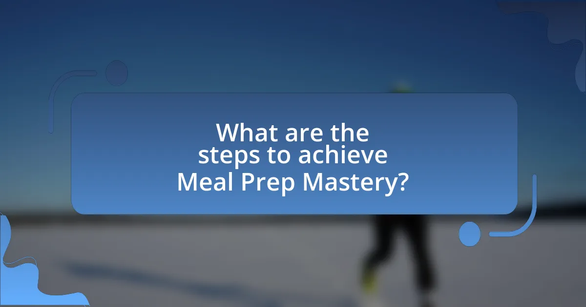 What are the steps to achieve Meal Prep Mastery?