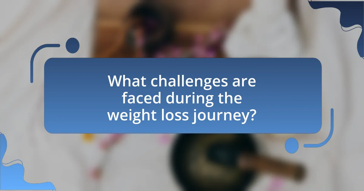 What challenges are faced during the weight loss journey?