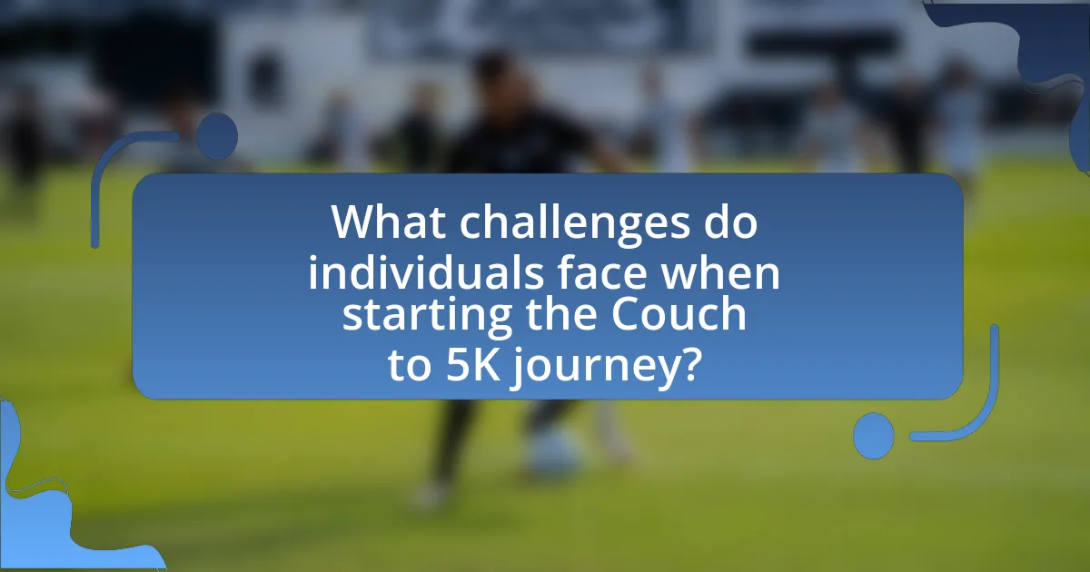 What challenges do individuals face when starting the Couch to 5K journey?