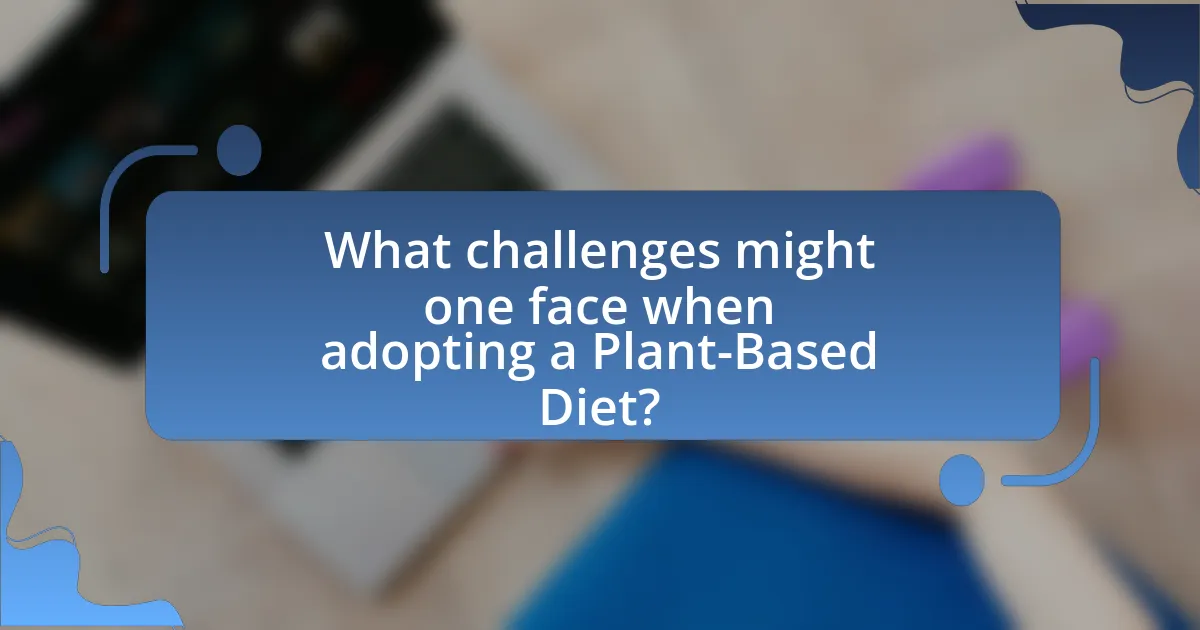 What challenges might one face when adopting a Plant-Based Diet?