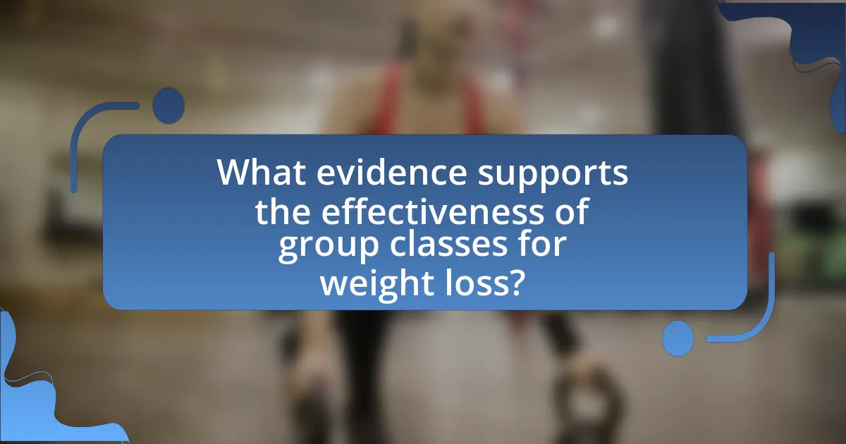 What evidence supports the effectiveness of group classes for weight loss?
