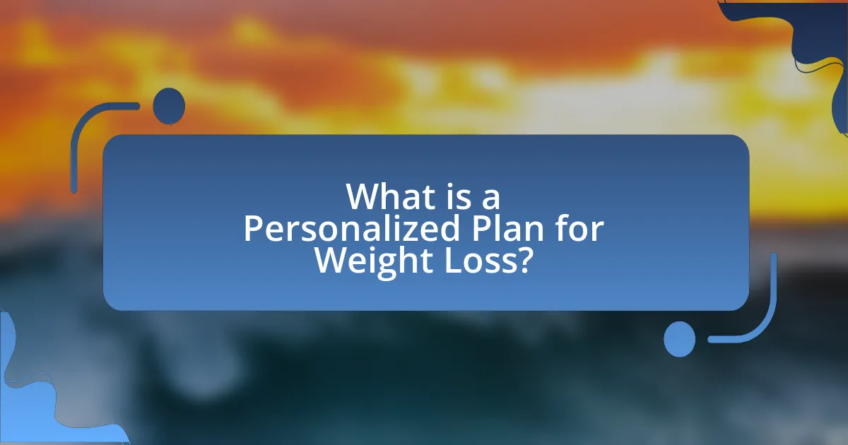 What is a Personalized Plan for Weight Loss?