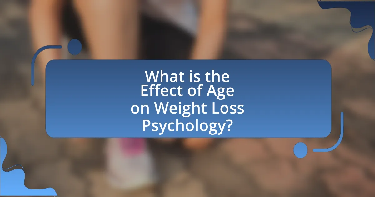 What is the Effect of Age on Weight Loss Psychology?