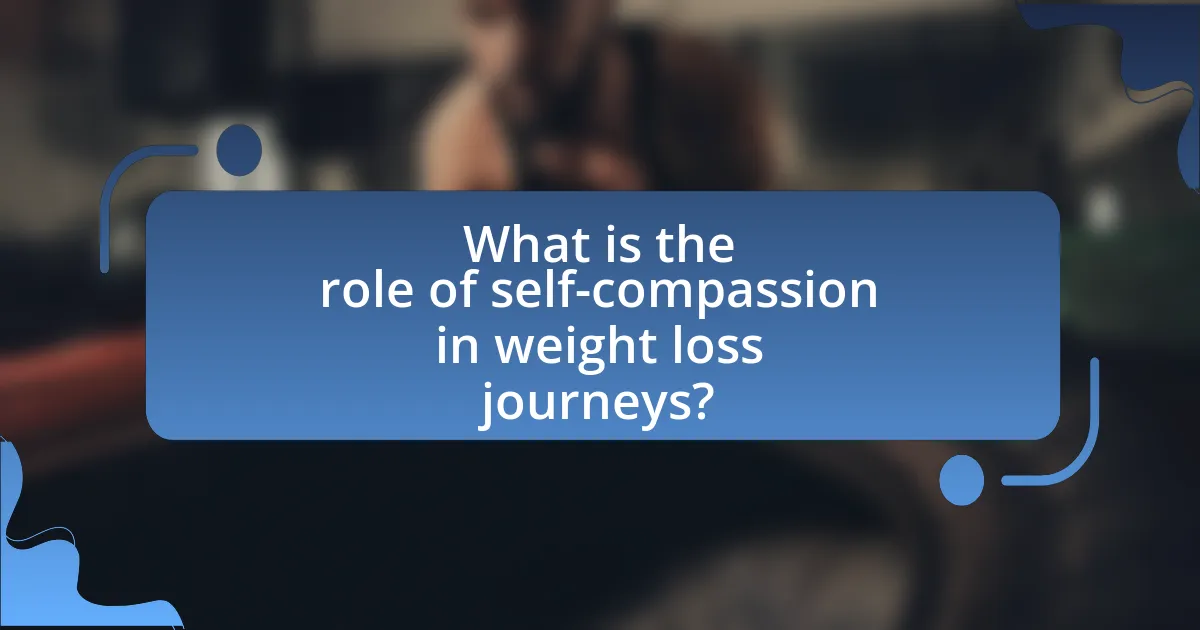 What is the role of self-compassion in weight loss journeys?