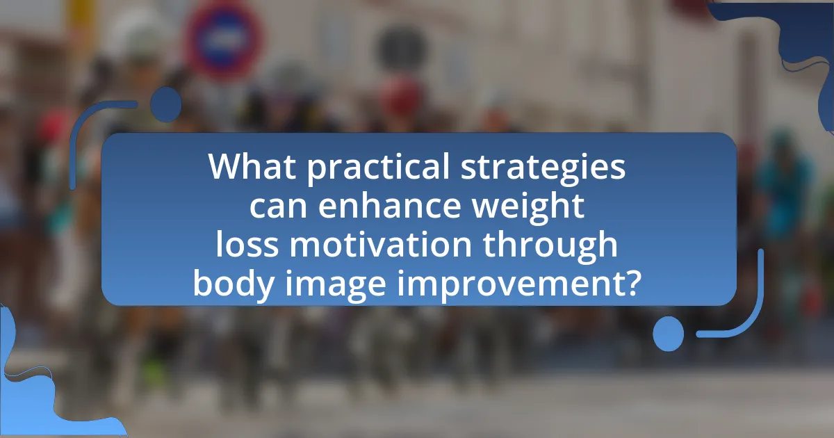 What practical strategies can enhance weight loss motivation through body image improvement?