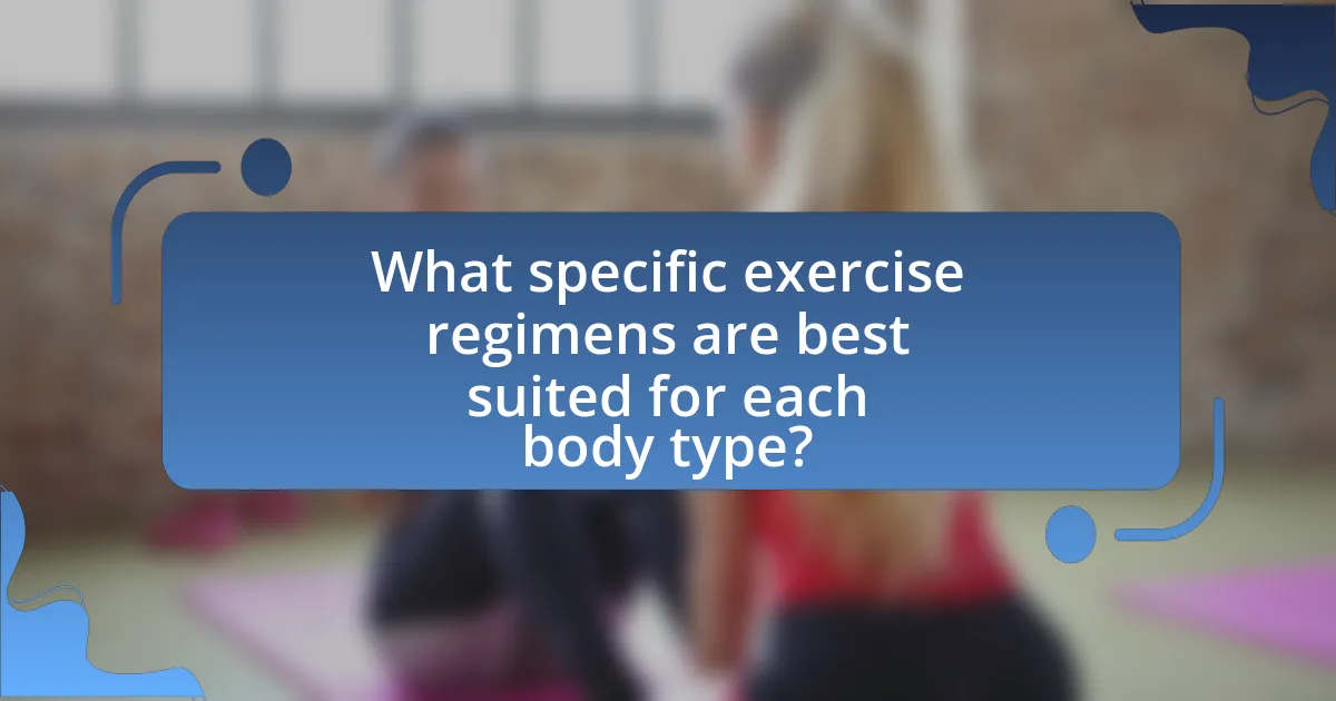 What specific exercise regimens are best suited for each body type?